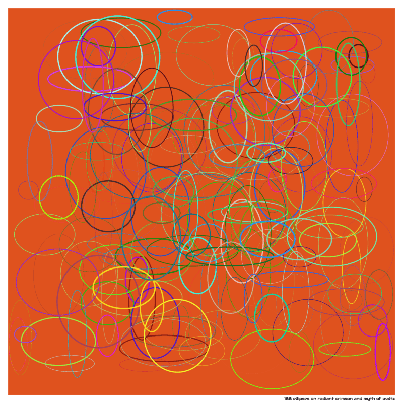 188 ellipses on radiant crimson and myth of waltz