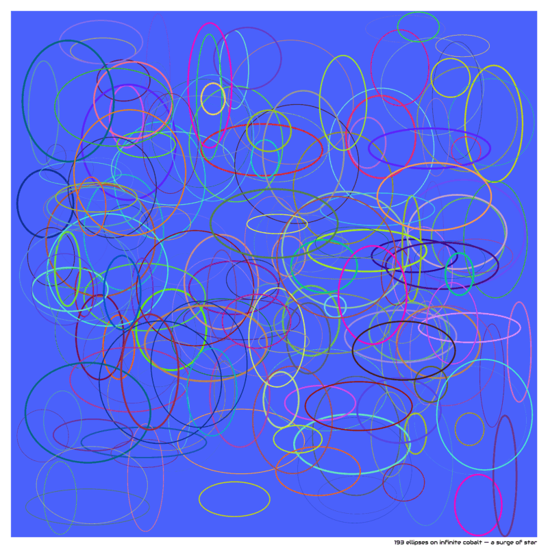 193 ellipses on infinite cobalt — a surge of star