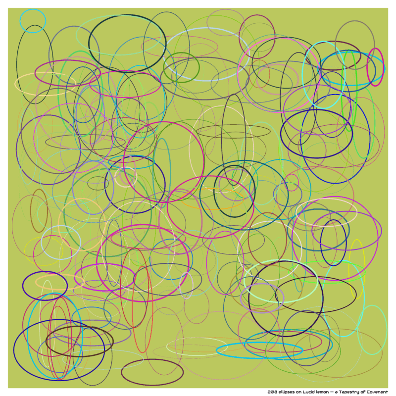 208 ellipses on Lucid lemon — a Tapestry of Covenant
