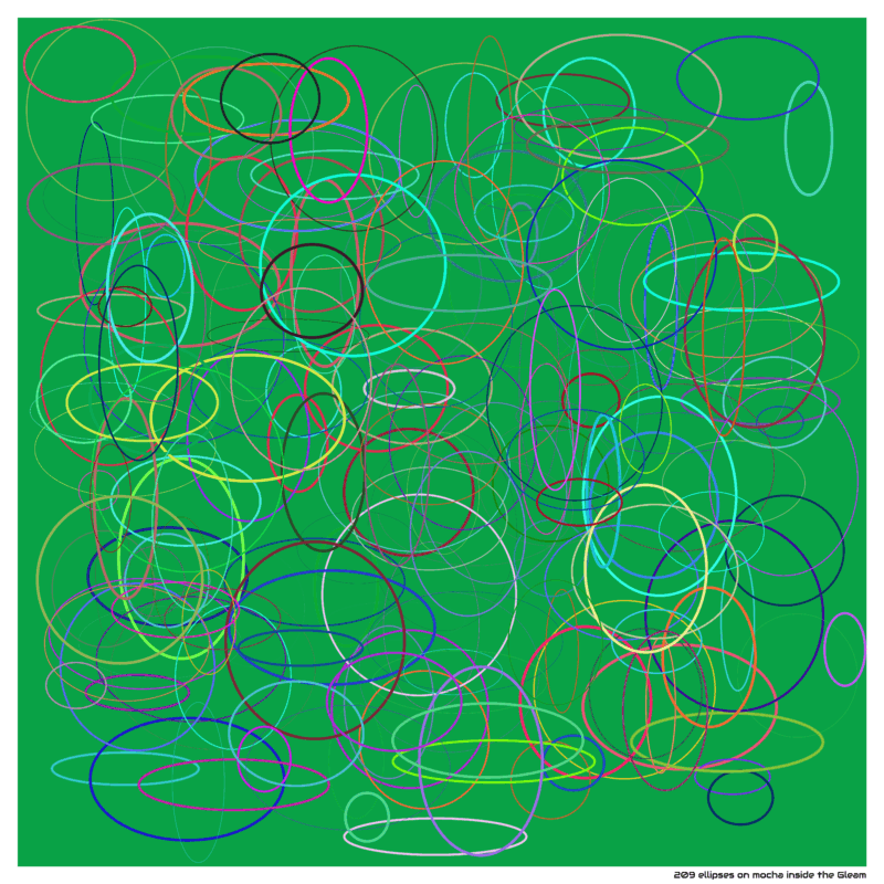 209 ellipses on mocha inside the Gleam