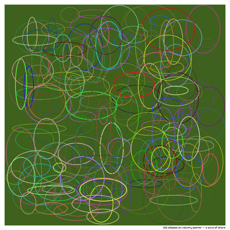 212 ellipses on velvety pewter — a aura of shore