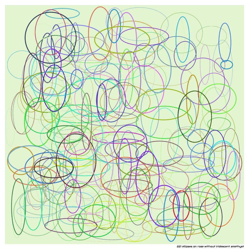 221 ellipses on rose without iridescent amethyst