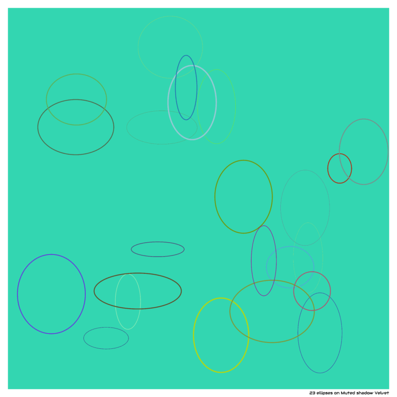 23 ellipses on Muted shadow Velvet