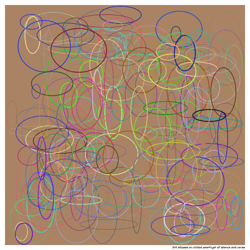 241 ellipses on chilled amethyst of silence and verse