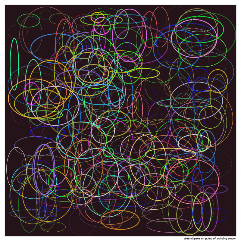 243 ellipses on pulse of echoing amber