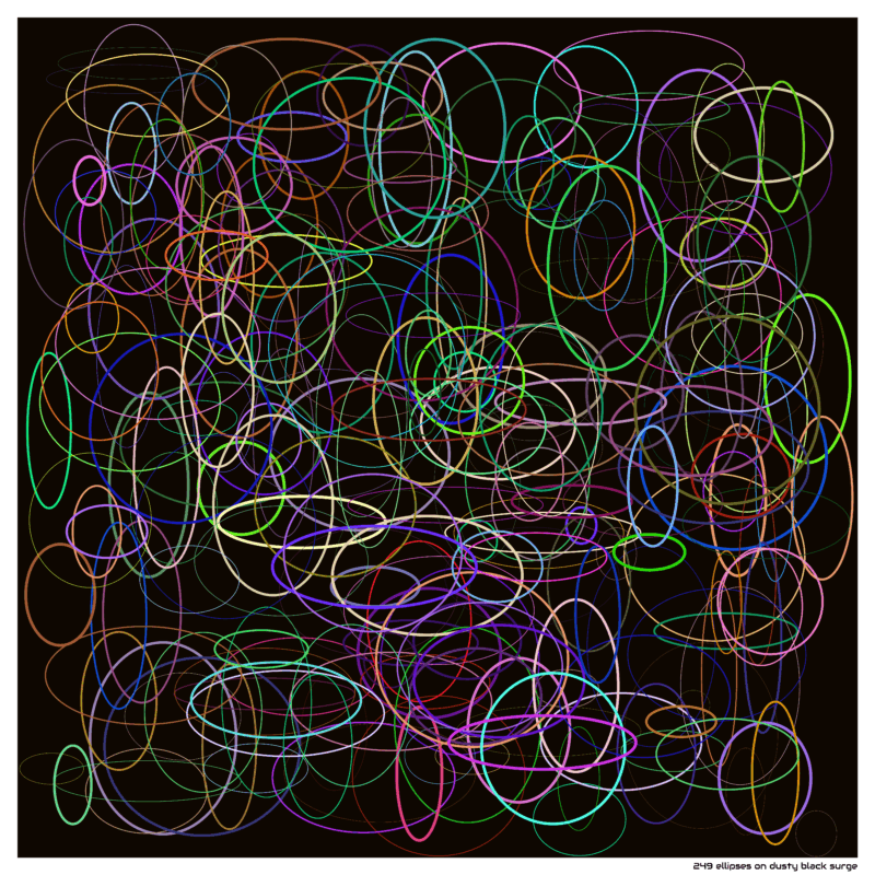 249 ellipses on dusty black surge