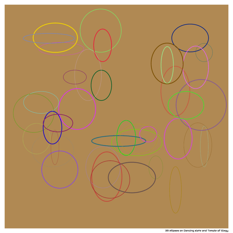 39 ellipses on Dancing slate and Temple of Elegy