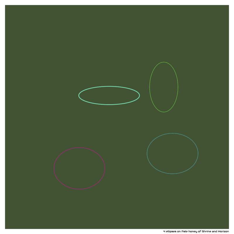 4 ellipses on Pale honey of Shrine and Horizon