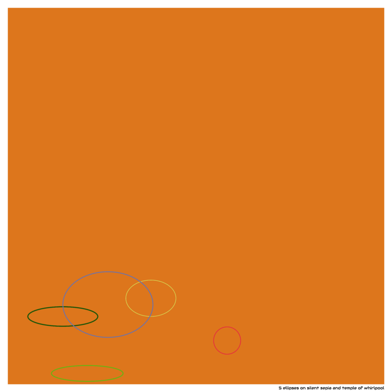 5 ellipses on silent sepia and temple of whirlpool