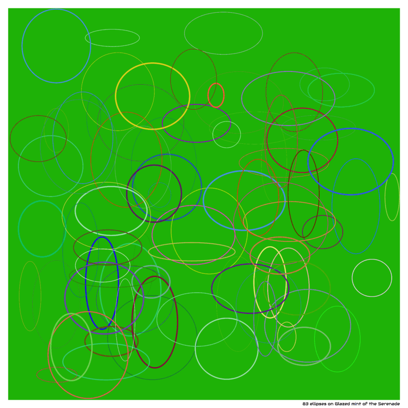 83 ellipses on Glazed mint of the Serenade