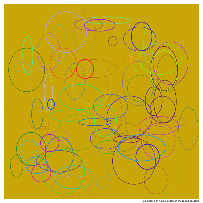 92 ellipses on hollow peach of shade and cascade