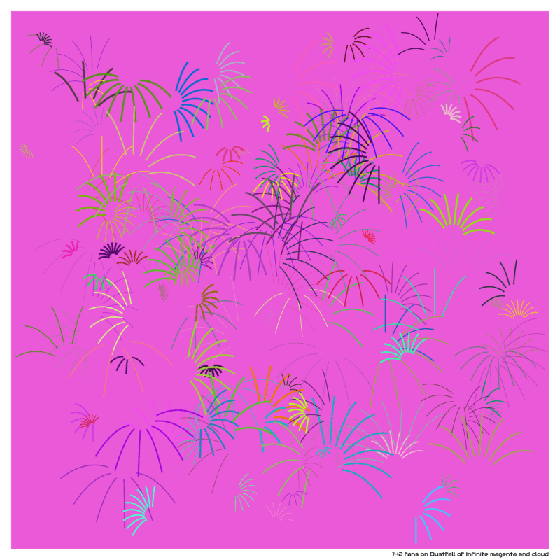 142 fans on Dustfall of Infinite magenta and cloud