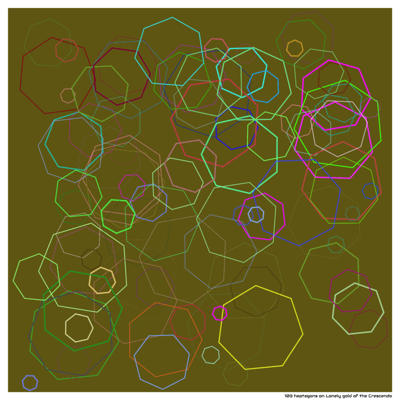 103 heptagons on Lonely gold of the Crescendo