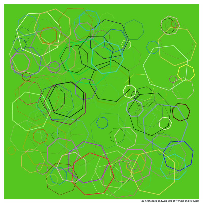 123 heptagons on Lucid lime of Temple and Requiem