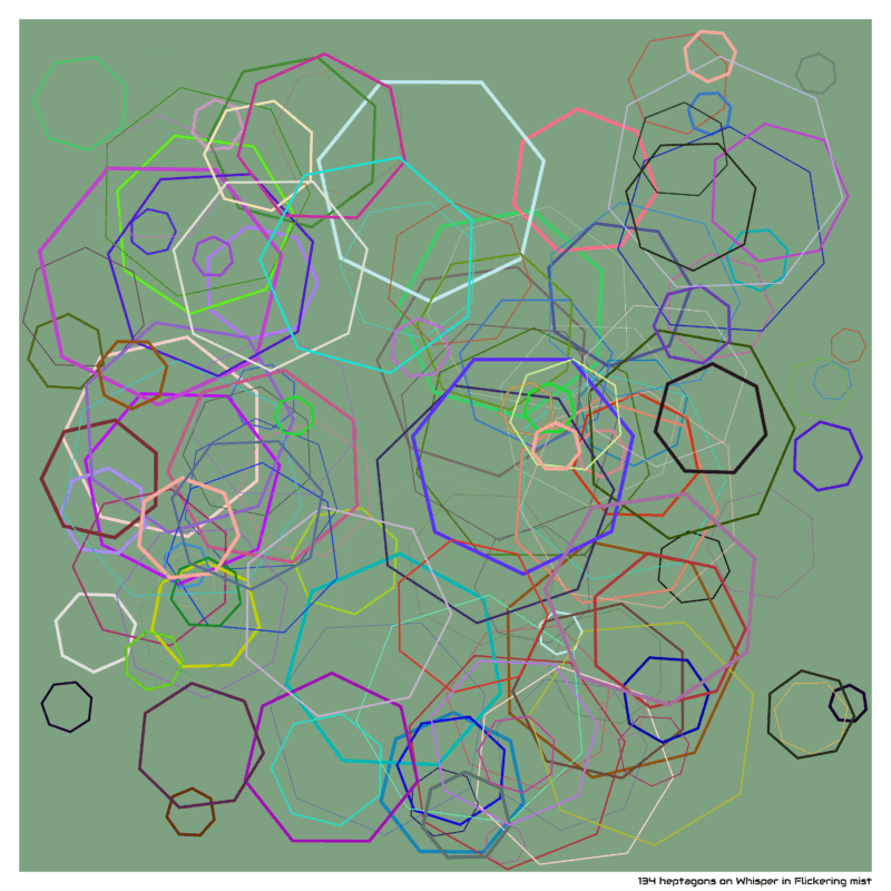 134 heptagons on Whisper in Flickering mist
