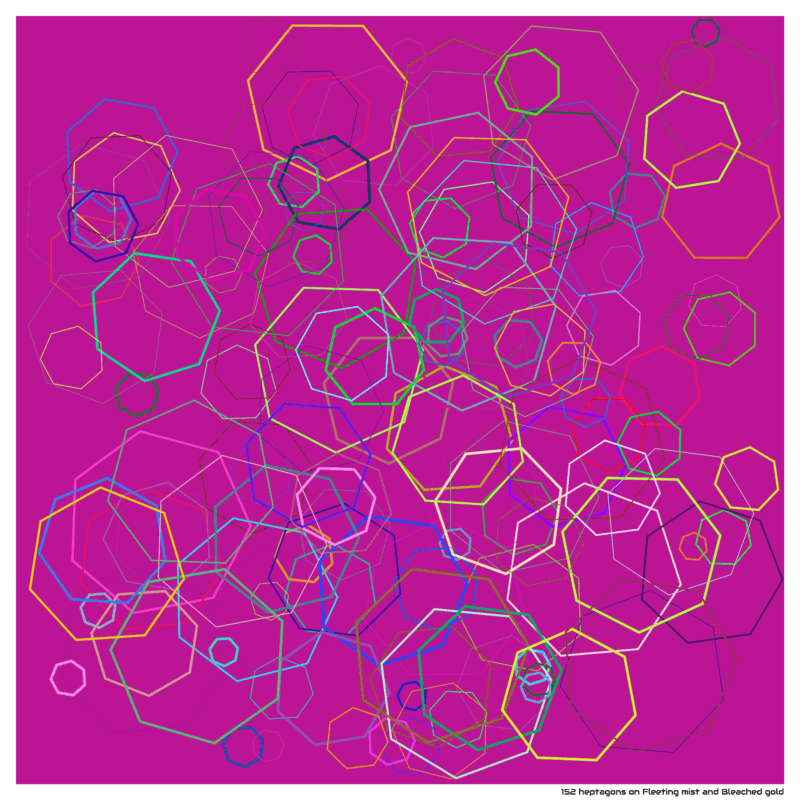 152 heptagons on Fleeting mist and Bleached gold