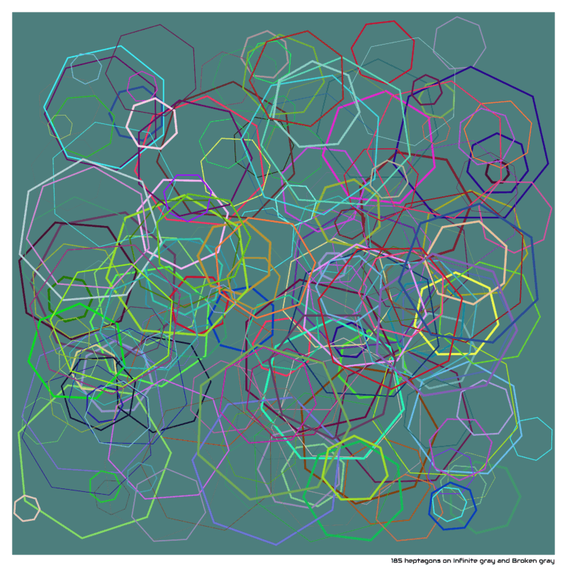185 heptagons on Infinite gray and Broken gray