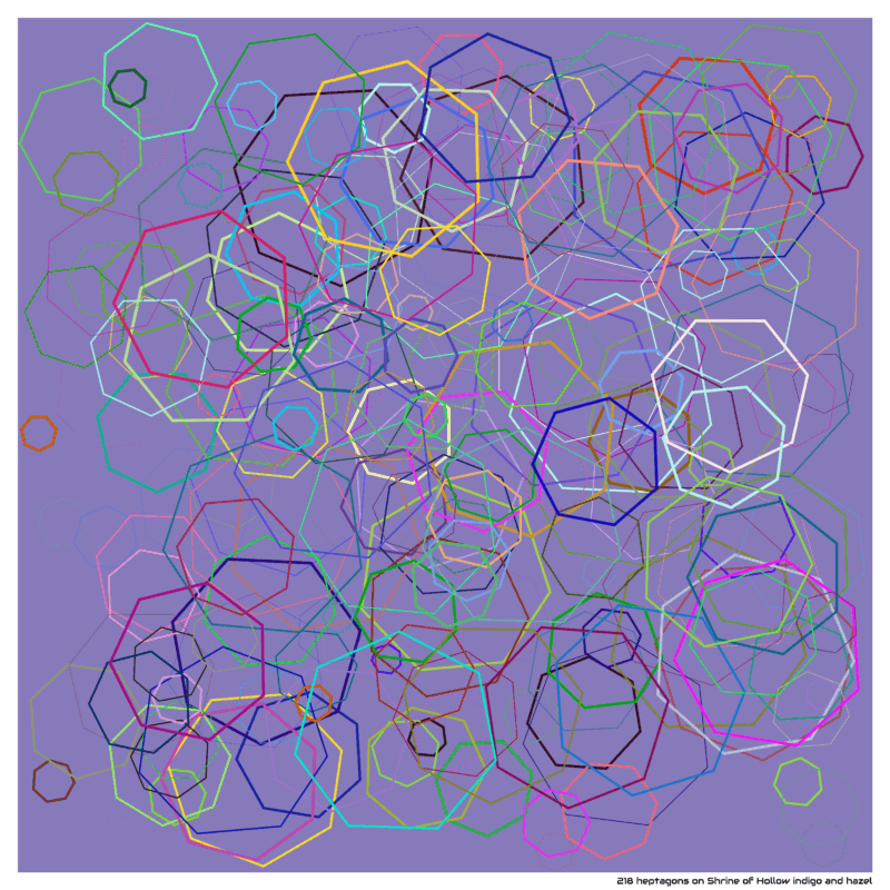 218 heptagons on Shrine of Hollow indigo and hazel