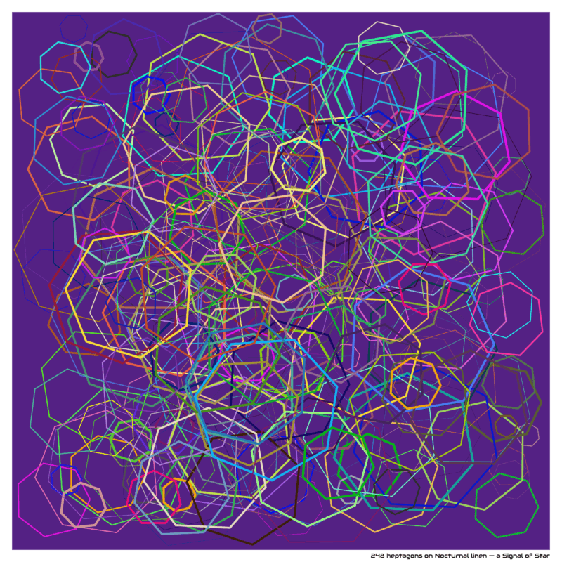 248 heptagons on Nocturnal linen — a Signal of Star