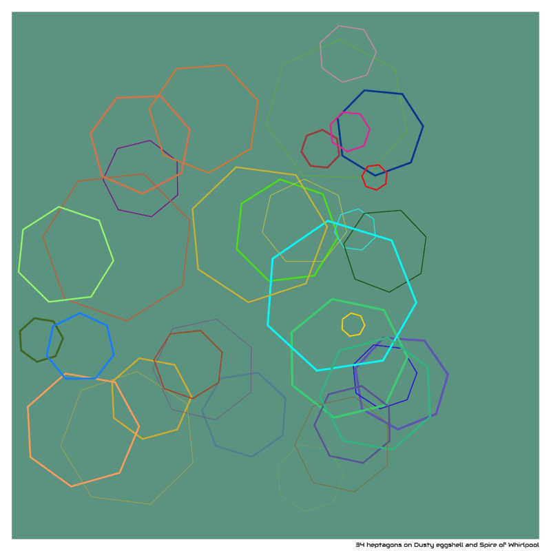 34 heptagons on Dusty eggshell and Spire of Whirlpool