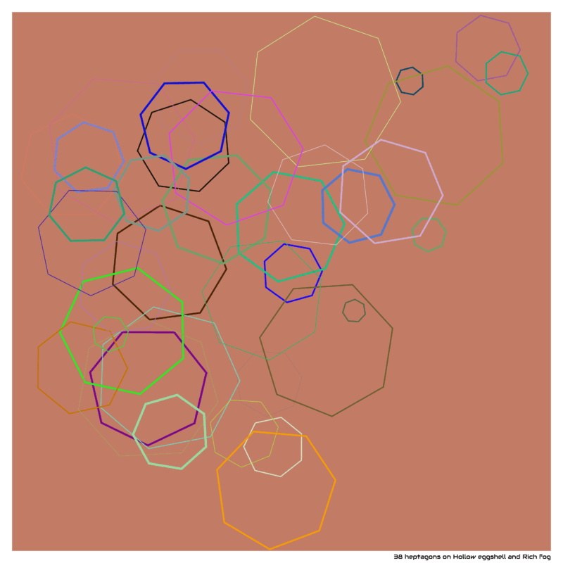 38 heptagons on Hollow eggshell and Rich fog