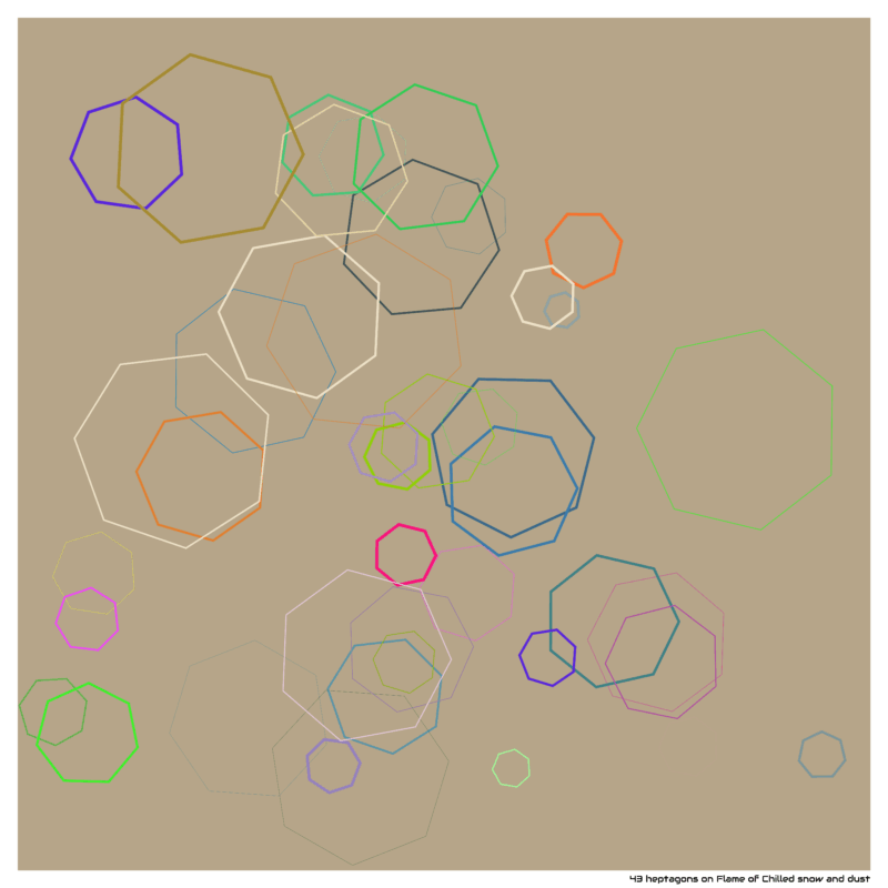 43 heptagons on Flame of Chilled snow and dust