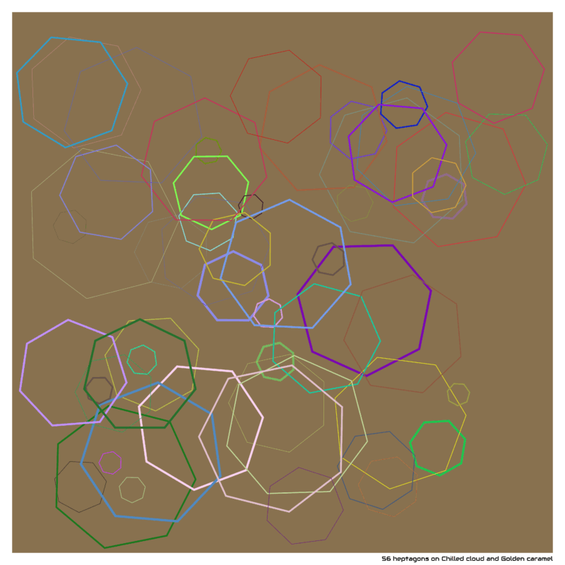 56 heptagons on Chilled cloud and Golden caramel