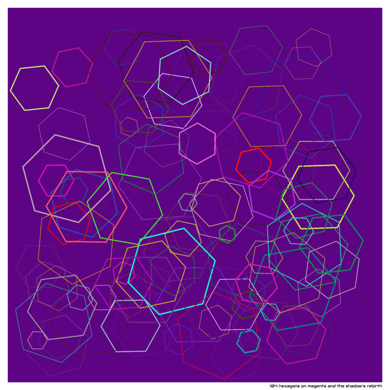 104 hexagons on magenta and the shadow’s rebirth