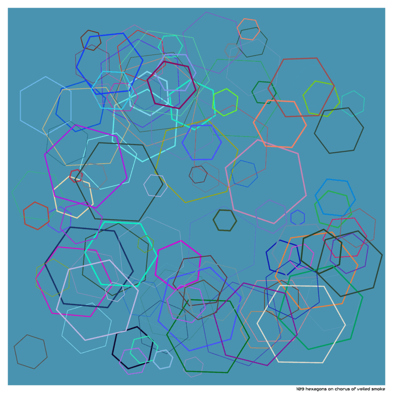 109 hexagons on chorus of veiled smoke