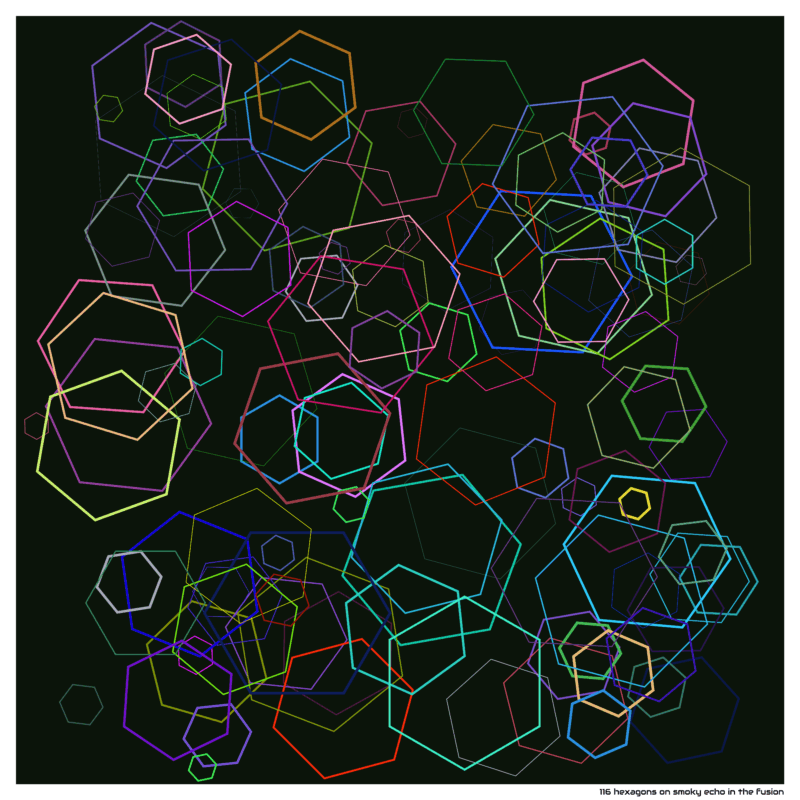 116 hexagons on smoky echo in the fusion