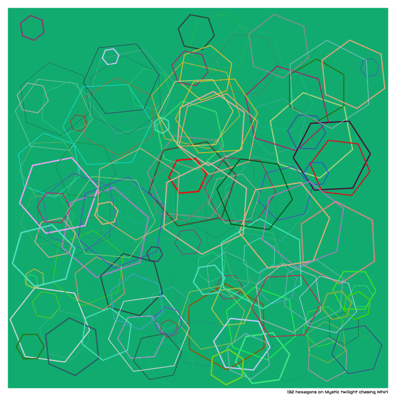 132 hexagons on Mystic twilight chasing Whirl
