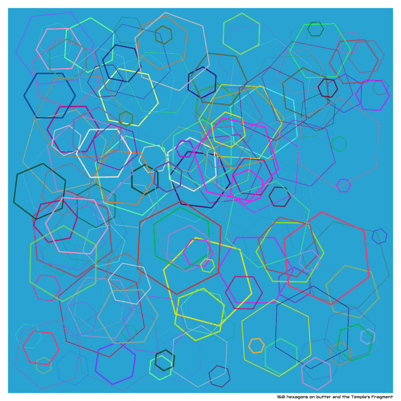160 hexagons on butter and the Temple’s Fragment
