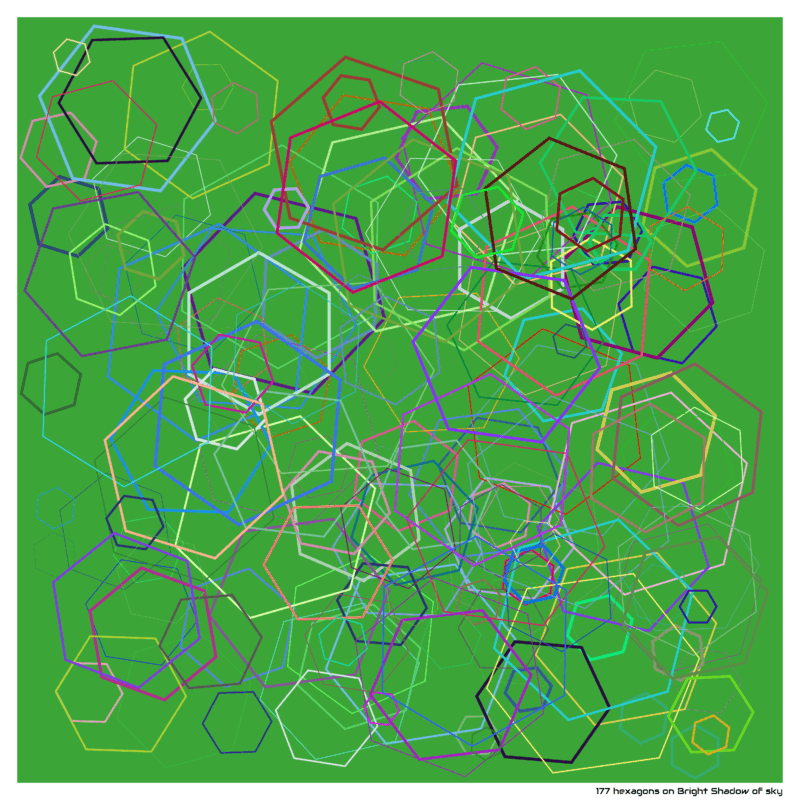 177 hexagons on Bright Shadow of sky