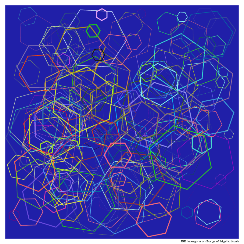 192 hexagons on Surge of Mystic blush