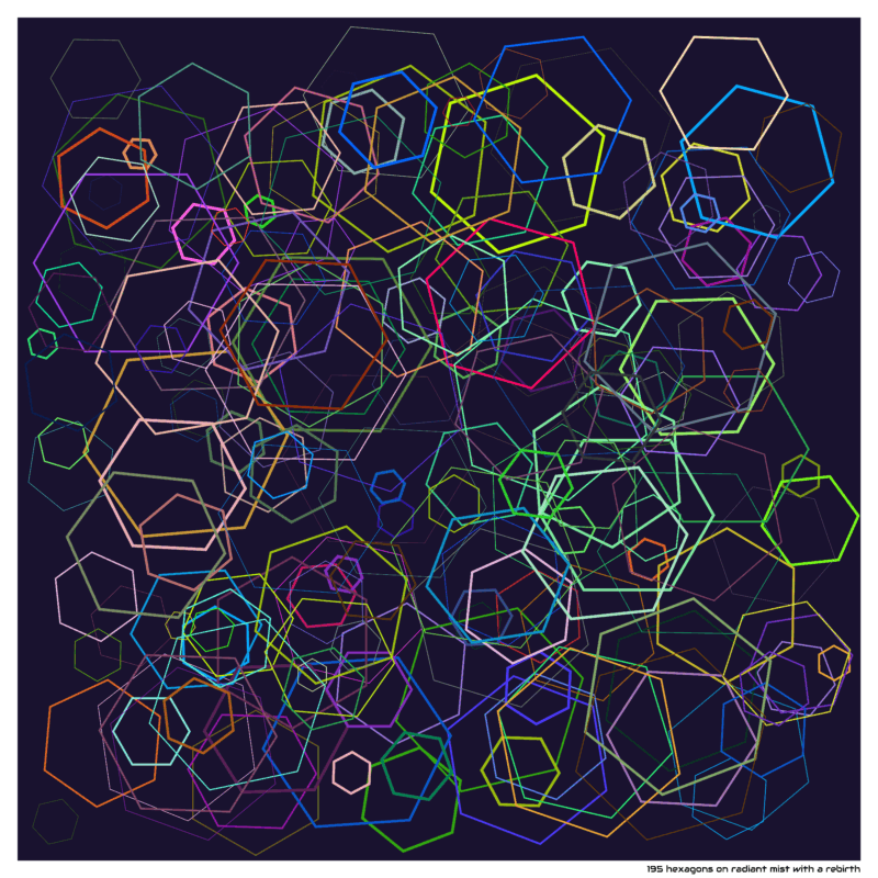 195 hexagons on radiant mist with a rebirth