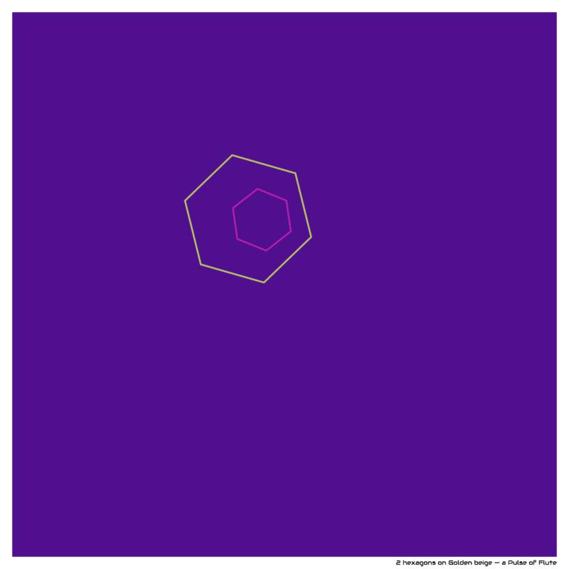 2 hexagons on Golden beige — a Pulse of Flute