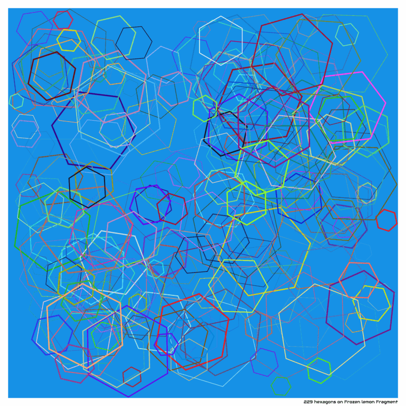 229 hexagons on Frozen lemon Fragment