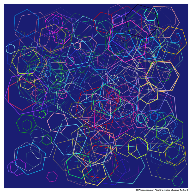 237 hexagons on Fleeting indigo chasing Twilight