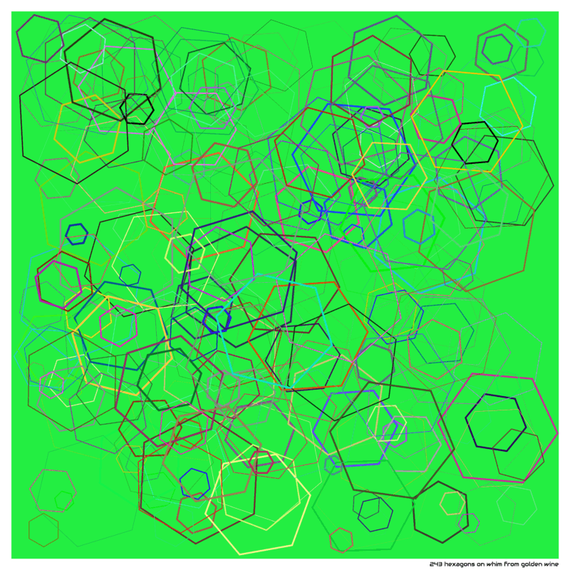 243 hexagons on whim from golden wine