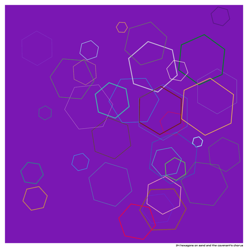 34 hexagons on sand and the covenant’s chorus