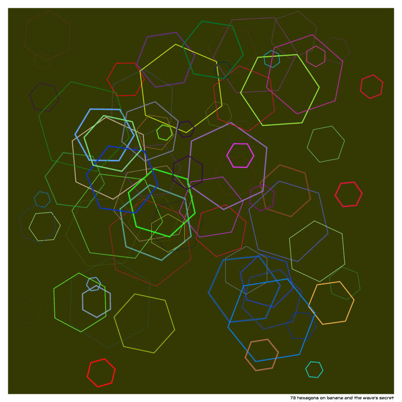 73 hexagons on banana and the wave’s secret