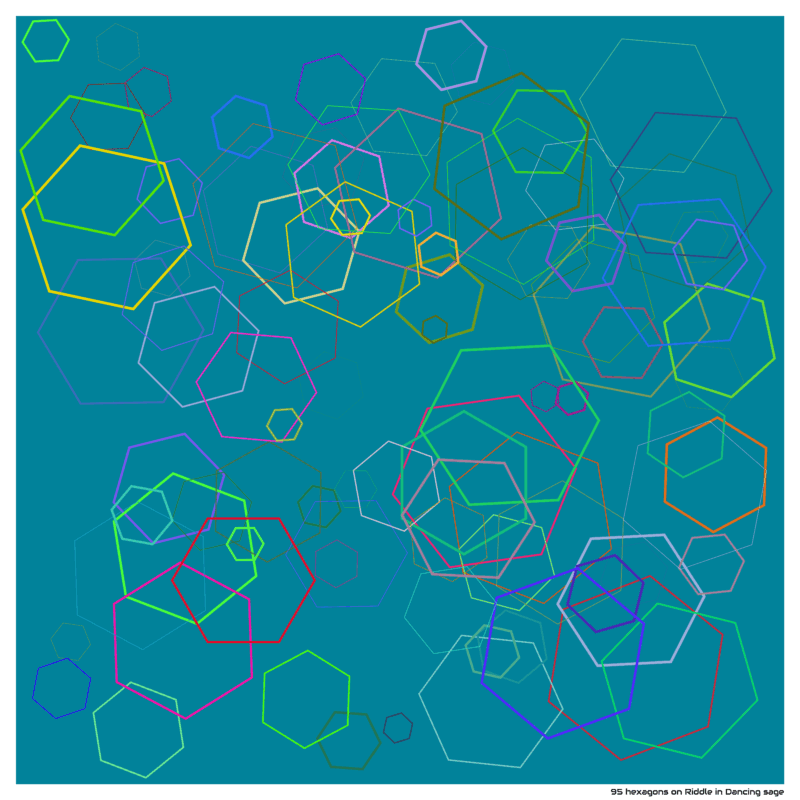 95 hexagons on Riddle in Dancing sage