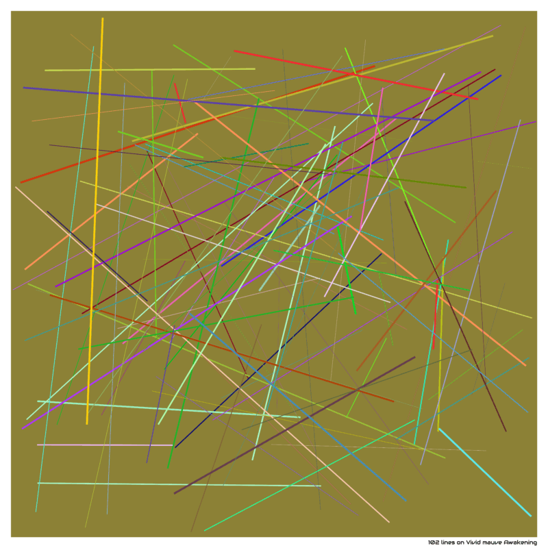 102 lines on Vivid mauve Awakening