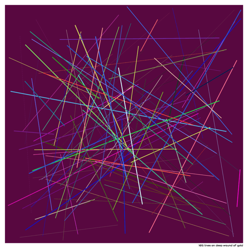 105 lines on deep wound of gold