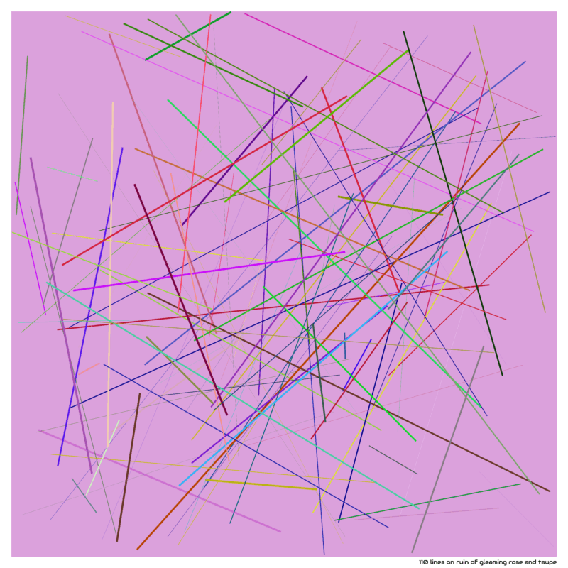 110 lines on ruin of gleaming rose and taupe