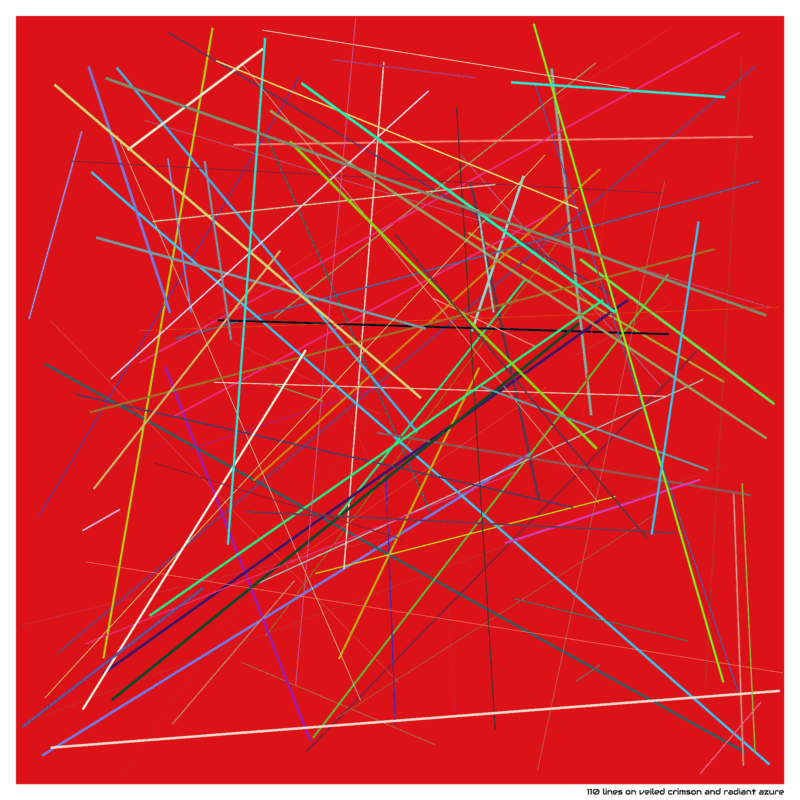 110 lines on veiled crimson and radiant azure