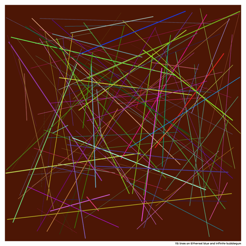 115 lines on Ethereal blue and Infinite bubblegum