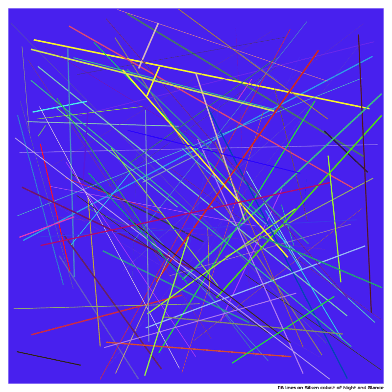 116 lines on Silken cobalt of Night and Glance