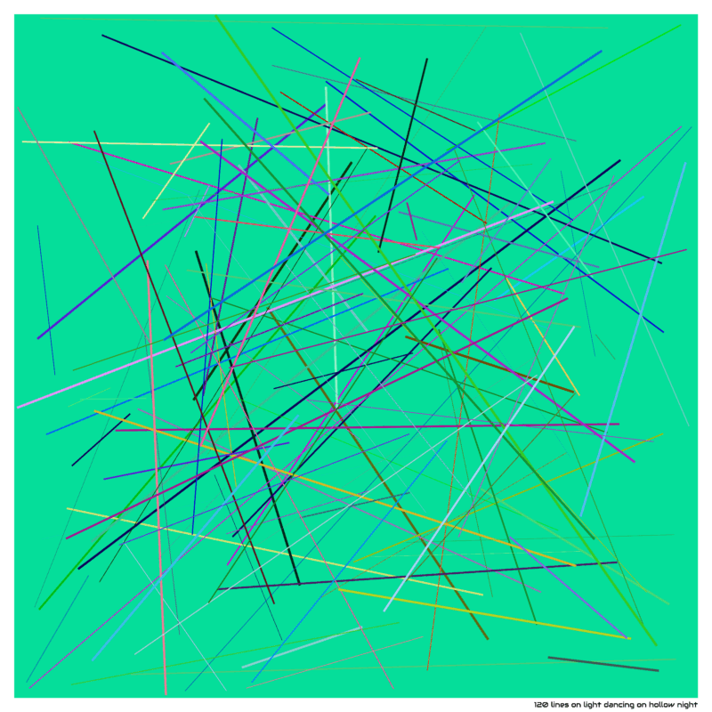 120 lines on light dancing on hollow night