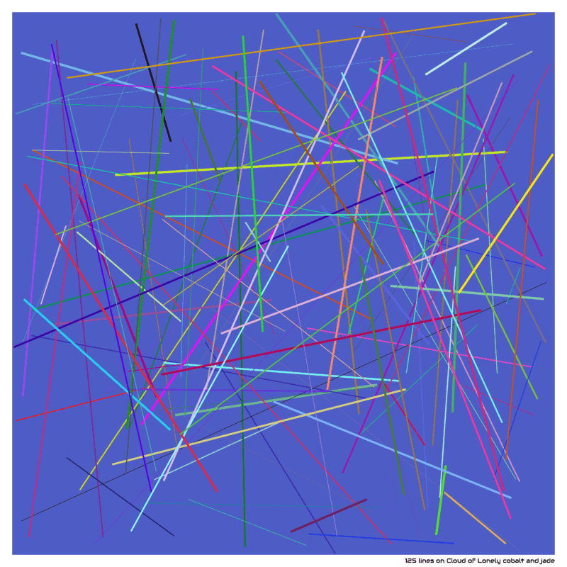 125 lines on Cloud of Lonely cobalt and jade